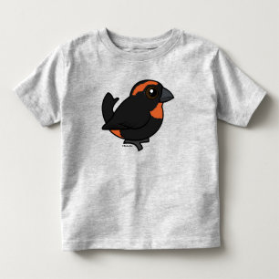 Birdorable Puerto Rican Bullfinch Cartoon Bird Toddler T-Shirt