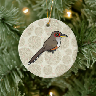 Birdorable Puerto Rican Lizard-Cuckoo Ceramic Tree Decoration