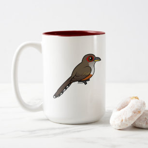 Birdorable Puerto Rican Lizard-Cuckoo Two-Tone Coffee Mug