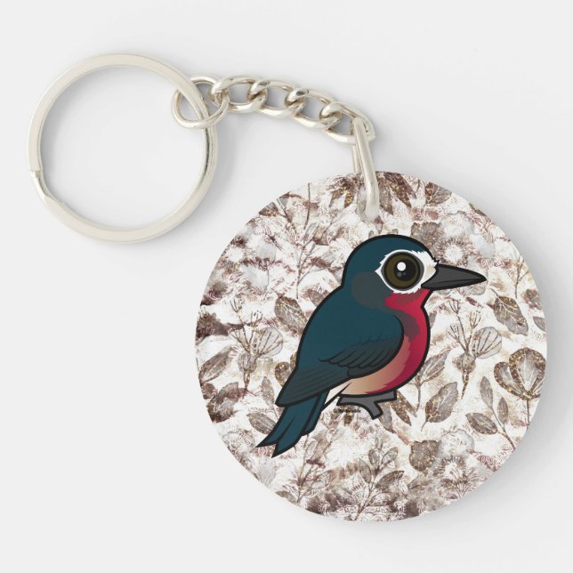 Birdorable Puerto Rican Woodpecker Key Ring (Front)