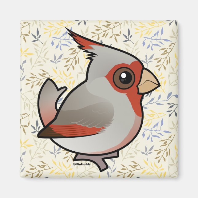 Birdorable Pyrrhuloxia Magnet (Front)