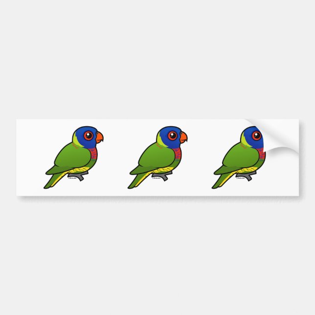 Birdorable Rainbow Lorikeet Bumper Sticker (Front)