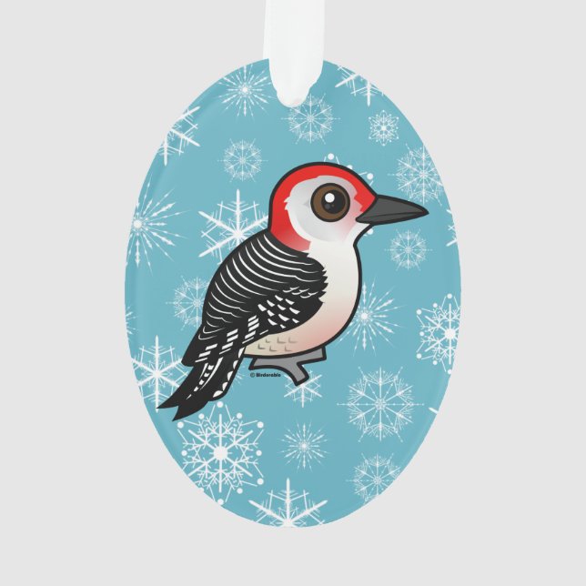 Birdorable Red-bellied Woodpecker Ornament (Back)
