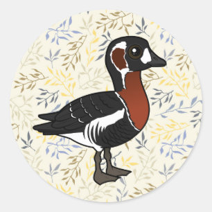 Birdorable Red-breasted Goose Classic Round Sticker