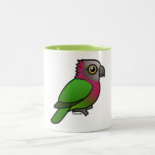 Birdorable Red-fan Parrot Two-Tone Coffee Mug