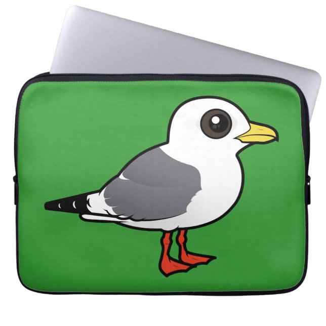 Birdorable Red-legged Kittiwake Laptop Sleeve (Front)