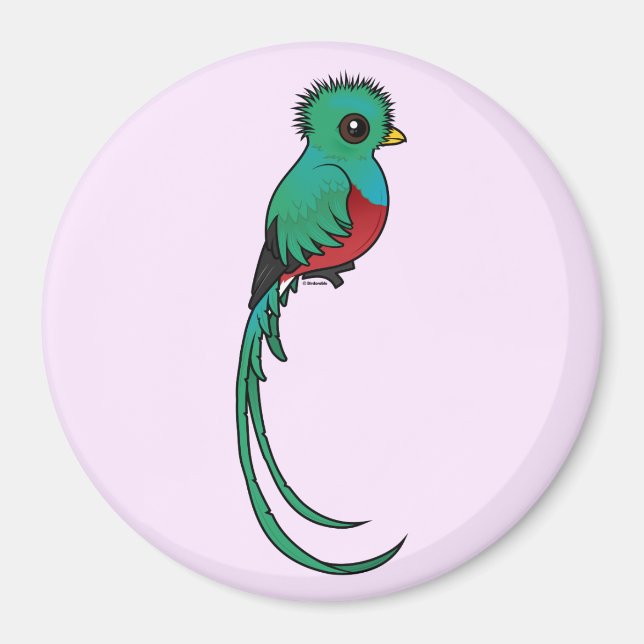 Birdorable Resplendent Quetzal Magnet (Front)