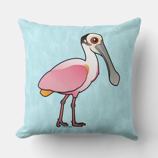 Birdorable Roseate Spoonbill Cushion (Front)