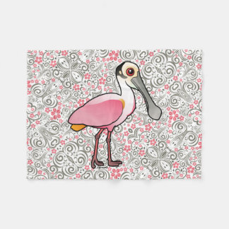 Birdorable Roseate Spoonbill Fleece Blanket