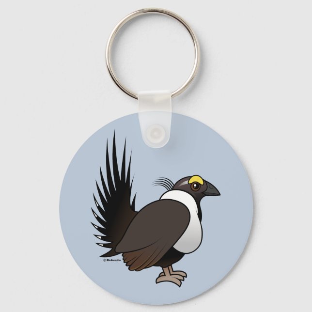Birdorable Sage Grouse Key Ring (Front)