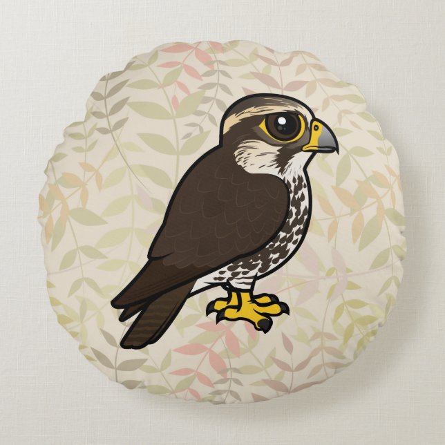 Birdorable Saker Falcon Round Cushion (Front)
