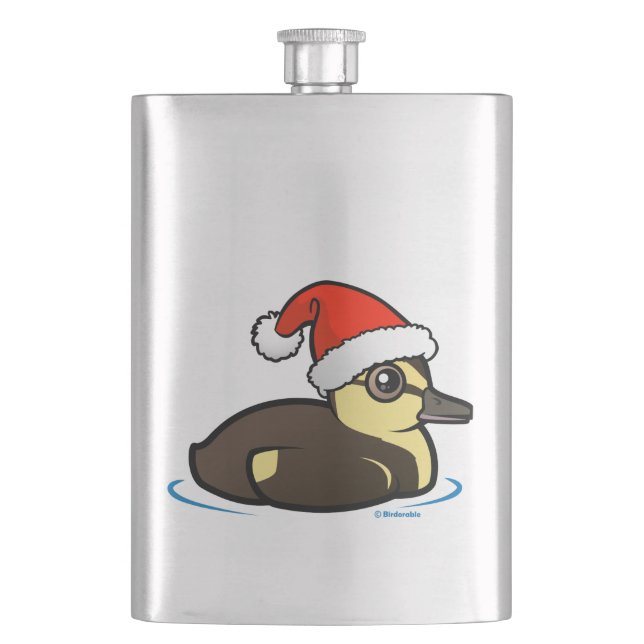 Birdorable Santa Duckling Hip Flask (Front)