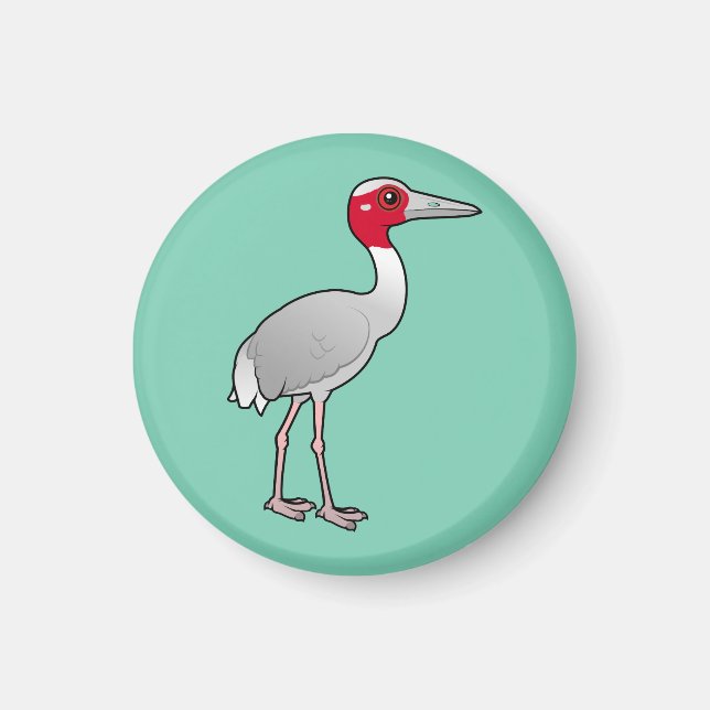 Birdorable Sarus Crane Magnet (Front)