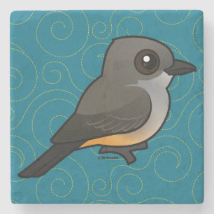 Birdorable Say's Phoebe Stone Coaster