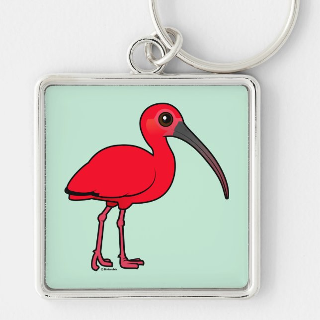 Birdorable Scarlet Ibis Key Ring (Front)