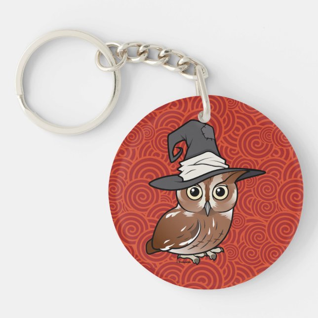 Birdorable Screech Owl Witch Key Ring (Front)
