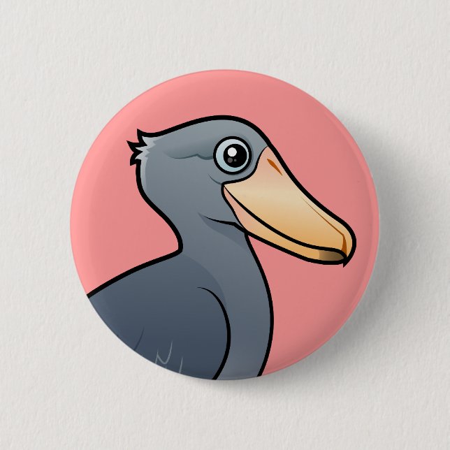 Birdorable Shoebill 6 Cm Round Badge (Front)