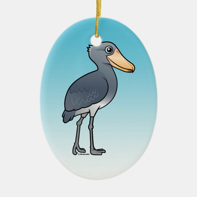 Birdorable Shoebill Ceramic Tree Decoration (Front)