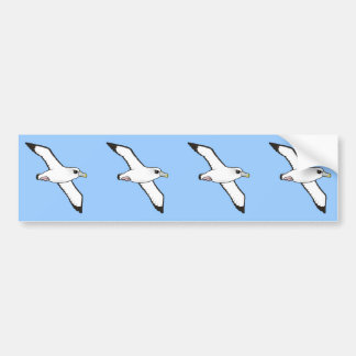 Birdorable Shy Albatross in flight Bumper Sticker