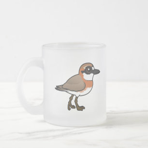 Birdorable Siberian Sand-Plover Frosted Glass Coffee Mug