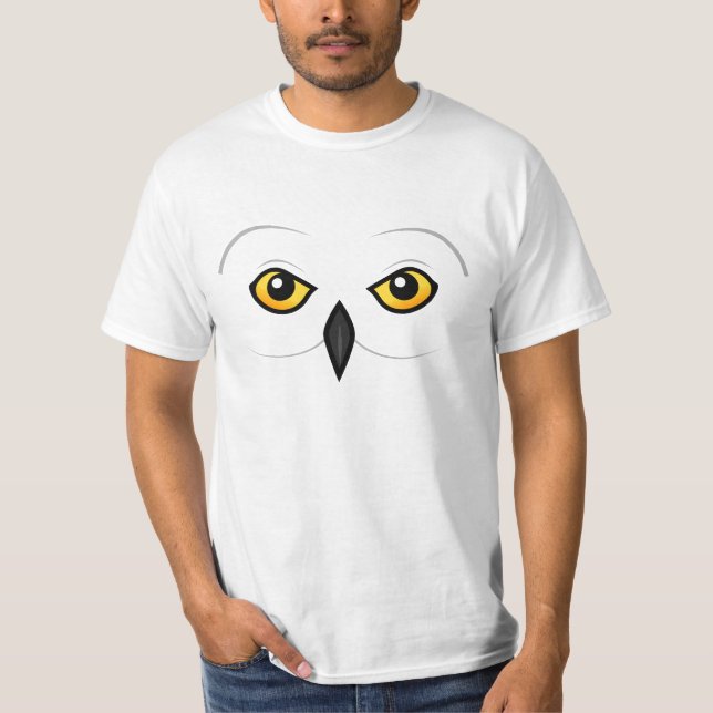 Birdorable Snowy Owl Face T-Shirt (Front)