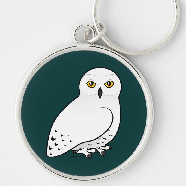 Birdorable Snowy Owl Key Ring (Front)