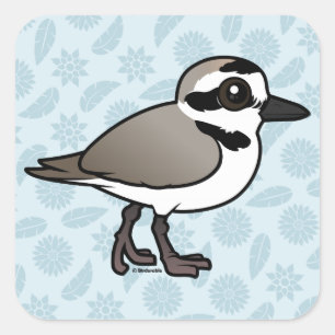 Birdorable Snowy Plover Square Sticker