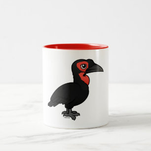 Birdorable Southern Ground Hornbill Two-Tone Coffee Mug