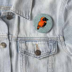 Birdorable Southern Red Bishop 6 Cm Round Badge