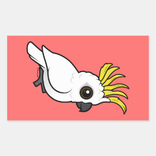 Birdorable Sulphur-crested Cockatoo Rectangular Sticker