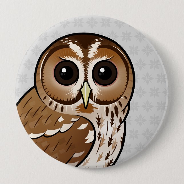 Birdorable Tawny Owl 10 Cm Round Badge (Front)