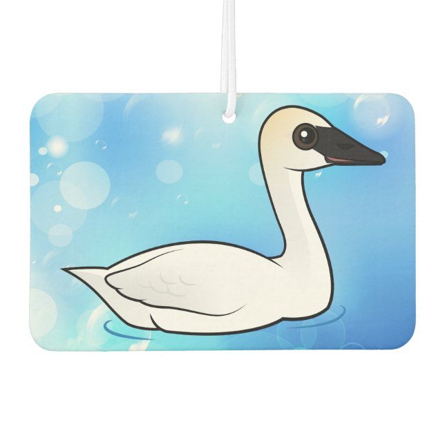 Birdorable Trumpeter Swan Car Air Freshener (Front)