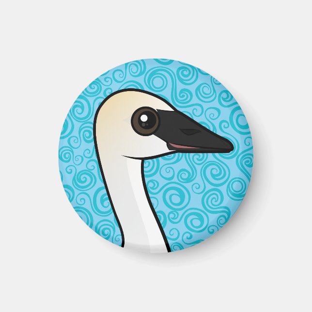Birdorable Trumpeter Swan Magnet (Front)