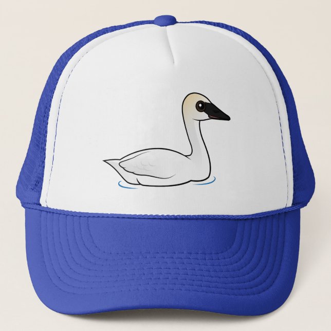 Birdorable Trumpeter Swan Trucker Hat (Front)