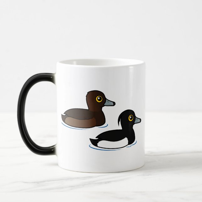Birdorable Tufted Duck pair Magic Mug (Left)