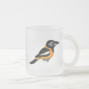 Birdorable Venezuelan Troupial Frosted Glass Coffee Mug
