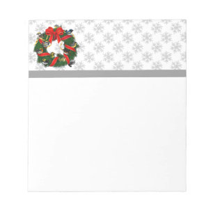 Birdorable Warblers Christmas Wreath Notepad