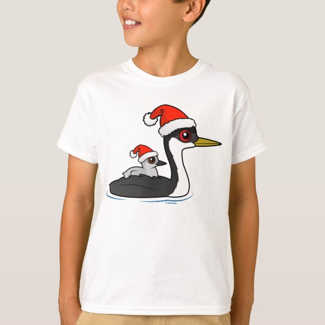 Birdorable Western Grebe Santa T-Shirt (Front)
