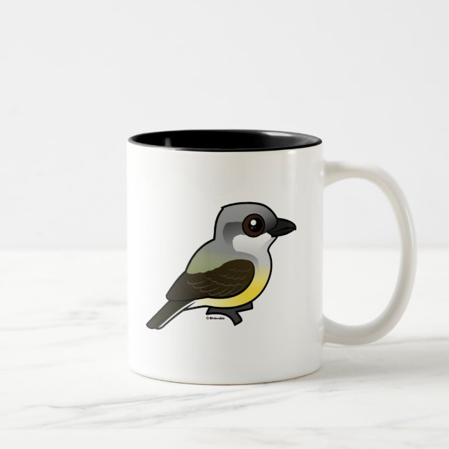 Birdorable Western Kingbird Two-Tone Coffee Mug (Right)