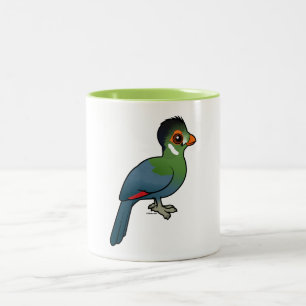 Birdorable White-cheeked Turaco Two-Tone Coffee Mug