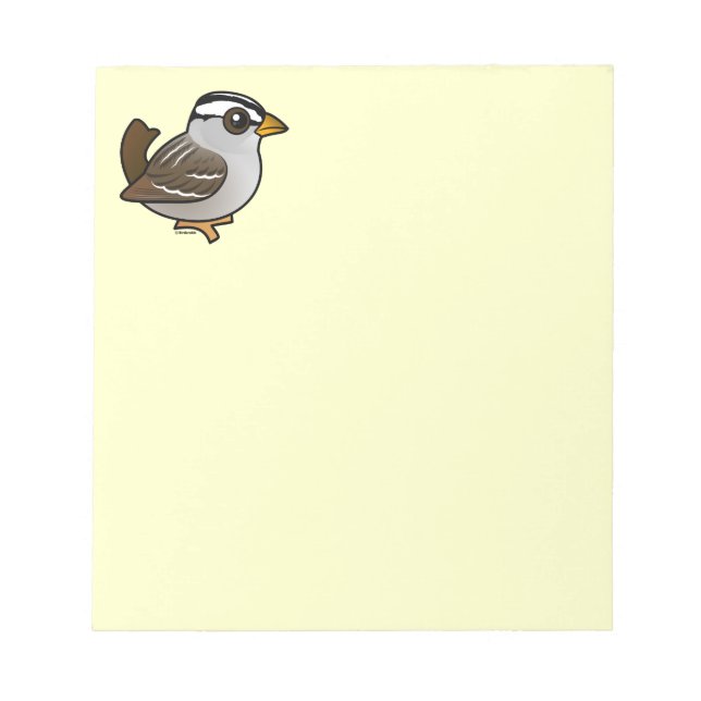 Birdorable White-crowned Sparrow Notepad (Front)