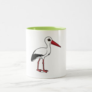Birdorable White Stork Two-Tone Coffee Mug