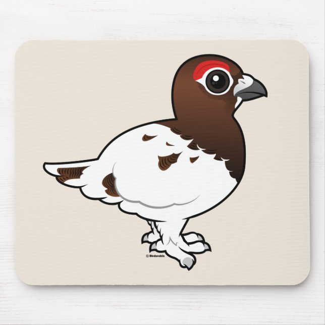 Birdorable Willow Ptarmigan, summer male Mouse Mat (Front)
