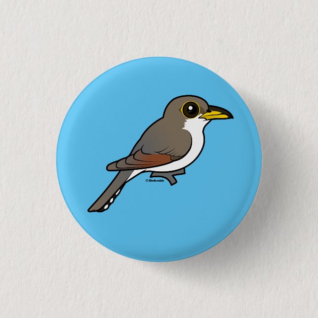 Birdorable Yellow-billed Cuckoo 3 Cm Round Badge (Front)