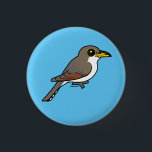 Birdorable Yellow-billed Cuckoo 3 Cm Round Badge<br><div class="desc">The Yellow-billed Cuckoo is a New World species of cuckoo that migrates between breeding grounds in North and Central America to wintering grounds in South America. They are known for being heard and not seen. This is our totally cute cartoon Birdorable Yellow-billed Cuckoo! You can customise this button! Move the...</div>