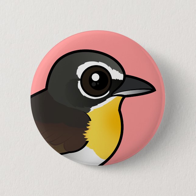 Birdorable Yellow-breasted Chat 6 Cm Round Badge (Front)