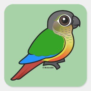 Birdorable Yellow-sided Conure Square Sticker