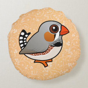 Birdorable Zebra Finch Round Cushion