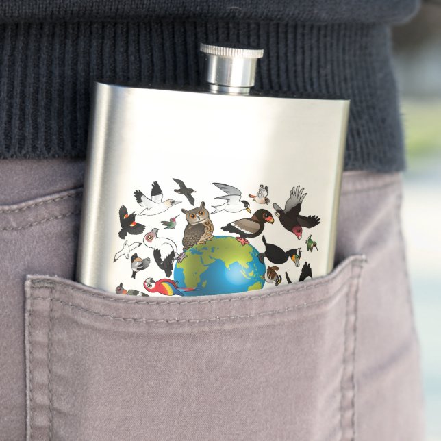 Birdorables Around the World Hip Flask (In Situ)
