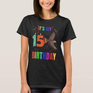 Birds 15th Birthday Cute Bird Animal Graphic T-Shirt